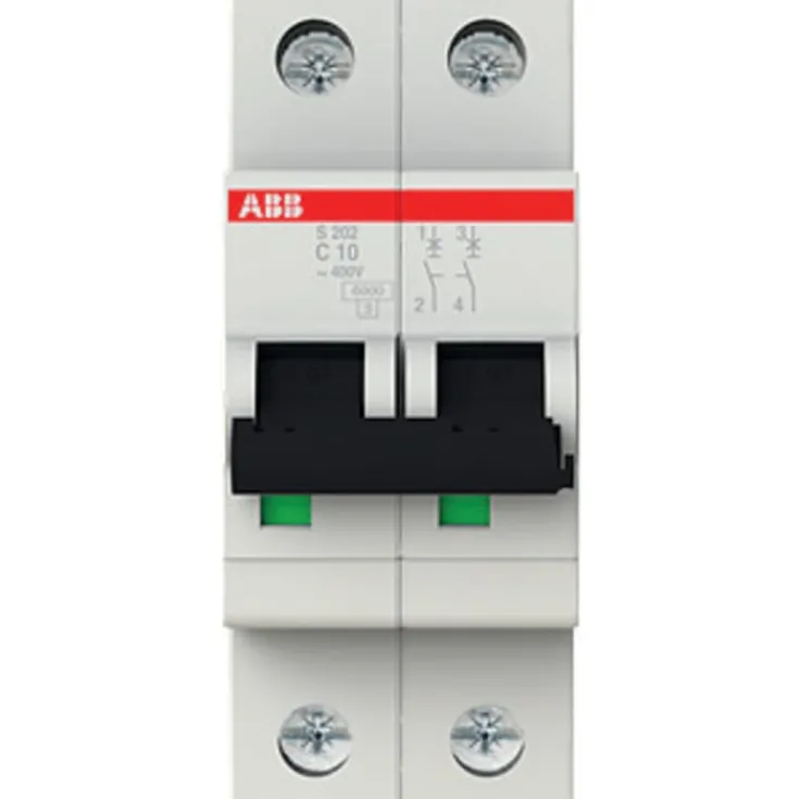 Sale S202-C10 automatsikring, 2P, 10A Tavlekomponenter