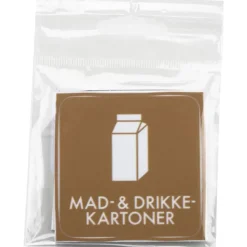 Online blandet piktogrampakke med 10 stk, selvklæbende, 6x6 cm Rengøring & Affald