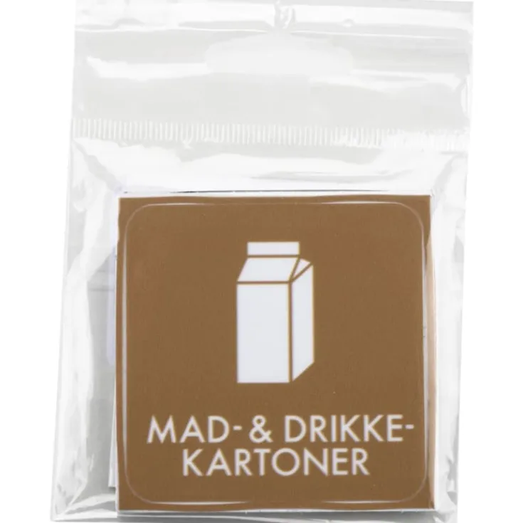Online blandet piktogrampakke med 10 stk, selvklæbende, 6x6 cm Rengøring & Affald