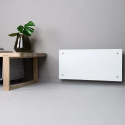 New Clea H elradiator med termostat & wifi, 230V, 1000W, hvid glas, 12-16 m² Elradiatorer|Adax