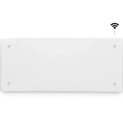 Outlet Clea H elradiator med termostat & wifi, 230V, 1200W, hvid glas, 15-19 m² Elradiatorer|Adax