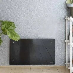 Hot Clea H elradiator med termostat & wifi, 230V, 600W, sort glas, 7-11 m² Elradiatorer|Adax