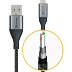 Hot ladekabel USB-A til USB-C, grå, 1,5 meter Mobil- & Data Kabler