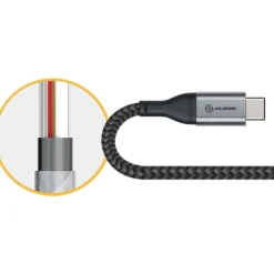 Hot ladekabel USB-A til USB-C, grå, 1,5 meter Mobil- & Data Kabler