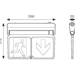 Outlet Ansell Adler exit skilt Led Armaturer