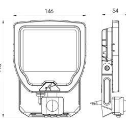 Online Calinor projektør med sensor, 30W, 4000K Projektører