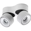Outlet Easy Double spotlampe, sideudgang, hvid Antidark