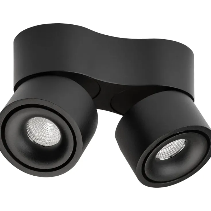 Online Easy Mini Double spotlampe, sideudgang, sort Antidark