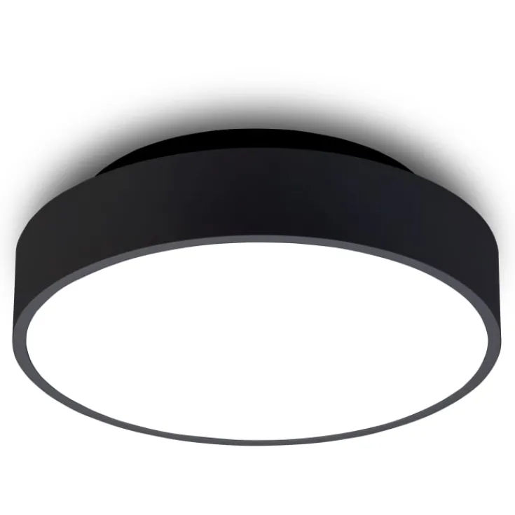 Outlet Luna Uplight plafond, Ø26 cm, sort Antidark