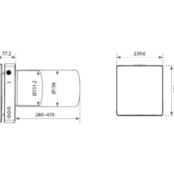 Online Venti 160 ventilator med varmegenvinding, Ø160 mm, Wi-Fi, sort Varmegenvinding