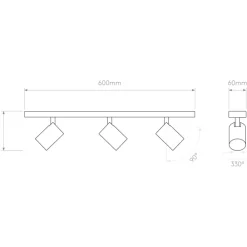 Best Astro Ascoli Triple Bar spotlampe, 3 spots, Loftlamper|Indendørs Belysning