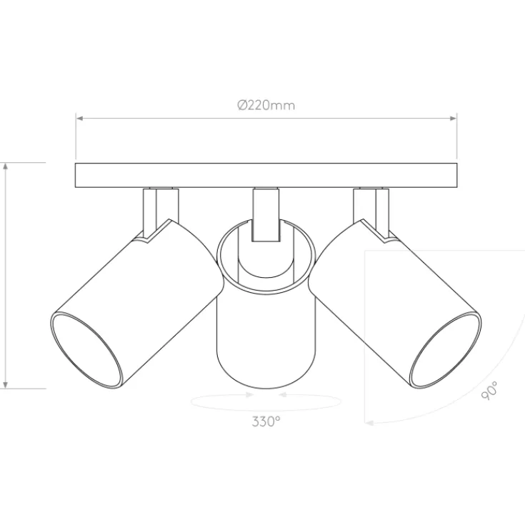 Sale Astro Ascoli Triple Round spotlampe, 3 spots, Loftlamper|Indendørs Belysning