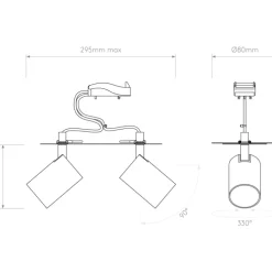 Discount Astro Ascoli Twin spotlampe, 2 spots, Loftlamper|Indendørs Belysning