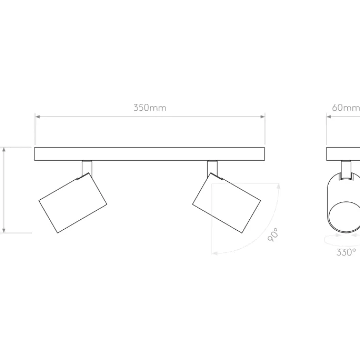 Online Astro Ascoli Twin spotlampe, 2 spots, Loftlamper|Indendørs Belysning