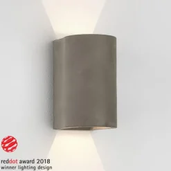Clearance Astro Dunbar udendørs væglampe, beton, H16 cm Tilbud