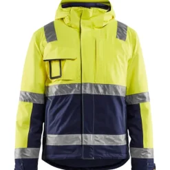 Clearance Hi-Vis vinterjakke, hi-vis gul/marine, str. 3XL Jakker & Veste