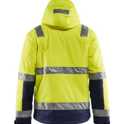 Hi-Vis vinterjakke, hi-vis gul/marine, str. XS Jakker & Veste