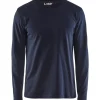 Clearance 35001 langærmet t-shirt, mørk marineblå, str. 4XL T-Shirts & Poloshirts