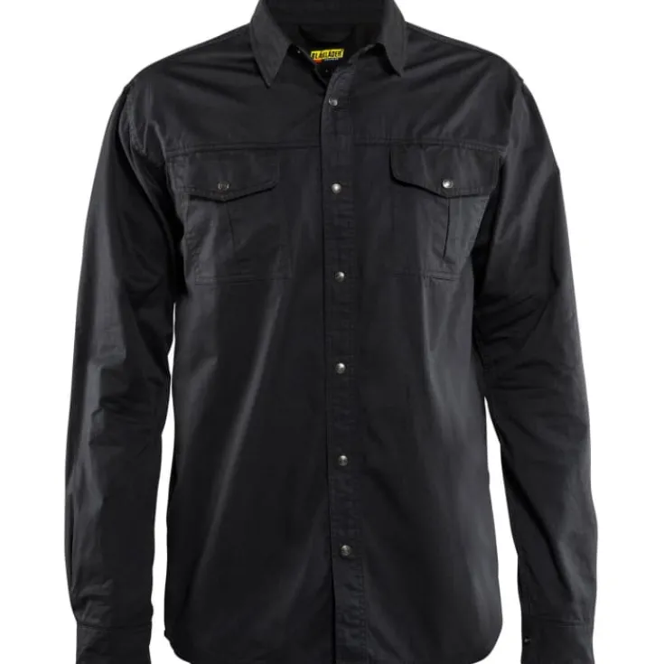 Discount 3297 Twill skjorte, sort, str. 3XL Trøjer, Hoodies Og Sweatshirts