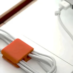 Clearance Cableclip kabelklemme, , grå/orange - 4 stk Mobil, Pc & Data