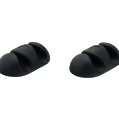 Outlet Cabledrop kabelholder, sort - 2 stk Mobil, Pc & Data