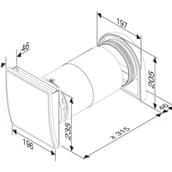 Best Vent 2000 D Decentral varmegenvinding Ø162 mm startpakke Varmegenvinding