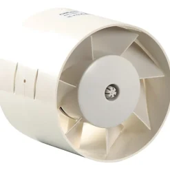 Online rørbadventilator, Ø100 mm, hvid Badeværelsesventilatorer
