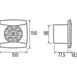Discount UC-10 badventilator, Ø100 mm, Badeværelsesventilatorer