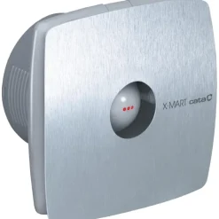 Discount X-Mart 10 badventilator, fugtstyring, timer, Ø100 mm, rustfrit stål Badeværelsesventilatorer