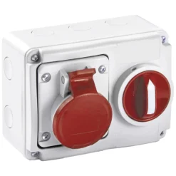 Sale CEE stikkontakt med interlock 400V, 32A/5P Industrimateriel|Cee Vægudtag