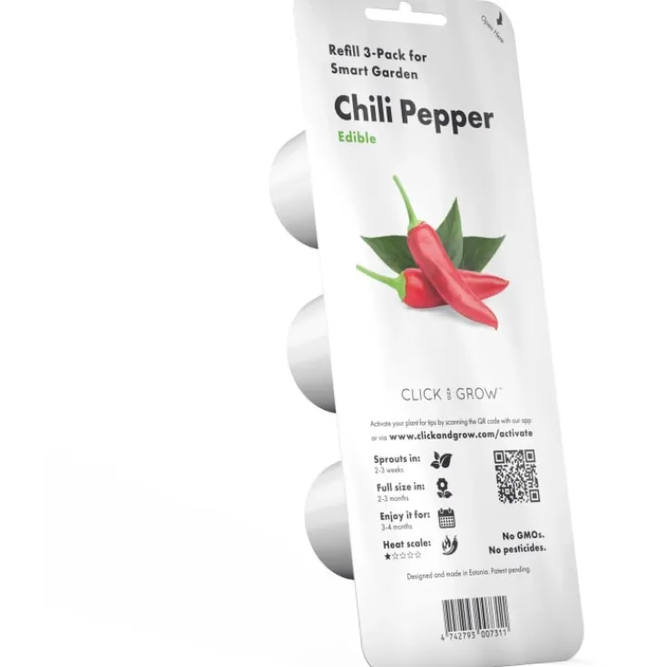 Online røde chili peber - 3 stk Indendørs Køkkenhaver|Click & Grow