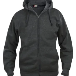 Best Basic hoodie med lynlås, koksgrå, str. L Trøjer, Hoodies Og Sweatshirts