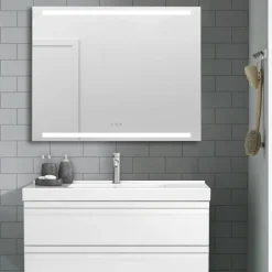 Clearance Level spejl med lys, 100x80 cm Spejle Med Lys