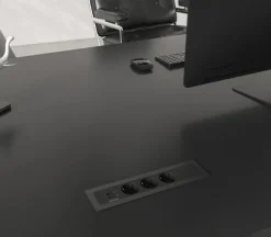 Sale indbygget stikkontakt, 3 stik, A+C USB-oplader, sort Stikdåser