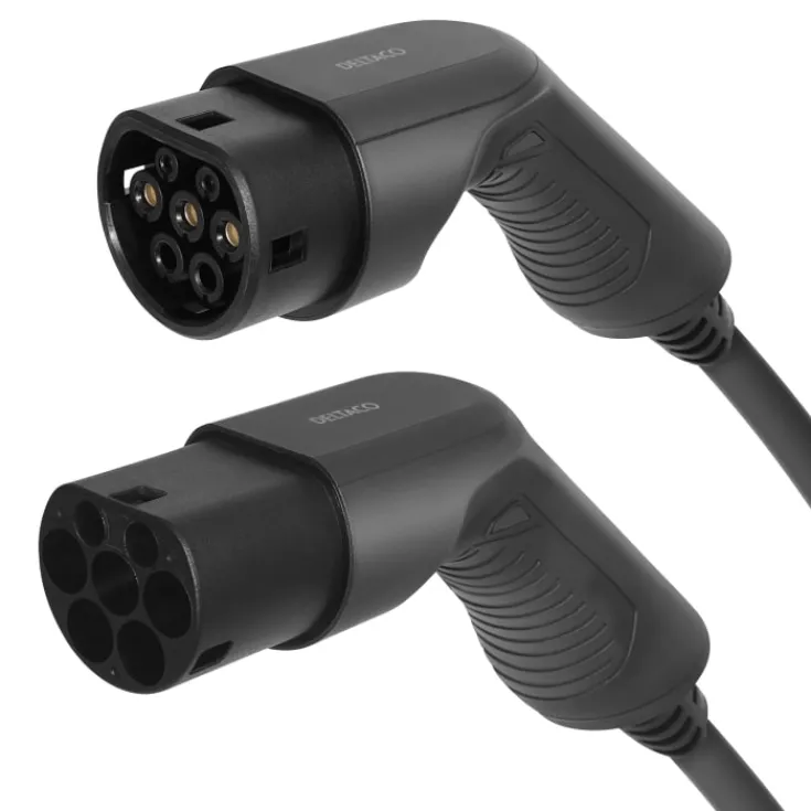Hot ladekabel, type 2, 3 fase, 16A, 5 meter Ladekabler Til Elbiler