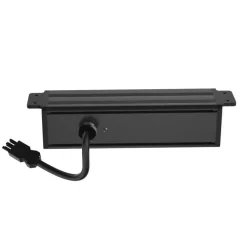 Outlet underbordsstikdåse, 3 stikkontakter, A+C USB-oplader, sort Stikdåser