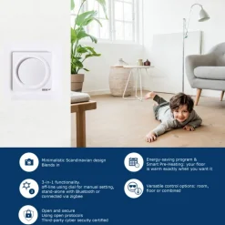 Clearance reg Display Connect termostat, Zigbee & Bluetooth, hvid El Gulvvarme|Devi