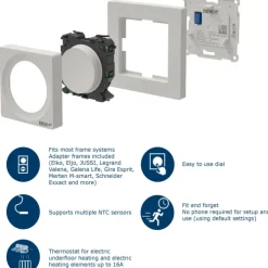Clearance reg Display Connect termostat, Zigbee & Bluetooth, hvid El Gulvvarme|Devi