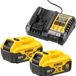 Online 18V XR DCB1104P2-QW batteri og ladersæt, 2 stk. 18V x 5.0 Ah Batterier & Opladere