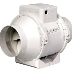 Clearance EL125TT kanalventilator, Ø125 mm, hvid Duka|Badeværelsesventilatorer