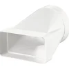 Best fladkanal overgang, 110x55 mm til Ø100 mm Duka|Kanaler & Rør