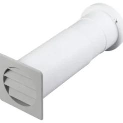 Best friskluftventil, Ø105 mm, med vægventil, snoretræk, 260-400 mm Ventiler|Duka