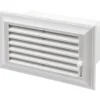 Outlet jalousirist til fladkanal, 110 x 55 mm, hvid Ventilationsriste|Duka