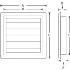 Best jalousirist 100x150 mm, Ventilationsriste|Duka