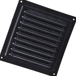 Best jalousirist, 150x150 mm, sort Ventilationsriste|Duka
