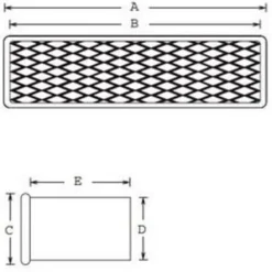 Best murstensrist, 50x115 mm, galvaniseret Ventilationsriste|Duka