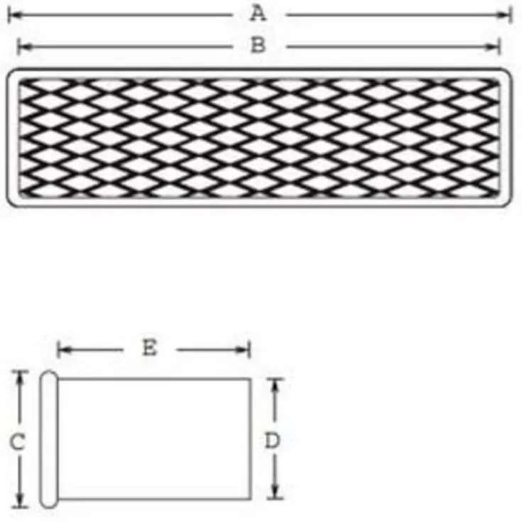 Best murstensrist, 50x115 mm, galvaniseret Ventilationsriste|Duka