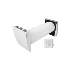 Clearance One D6 ventilator med varmegenvinding, Ø160 mm, hvid Varmegenvinding|Duka