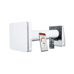 Online One Pro 25 S ventilator med varmegenvinding, Ø100 mm, wi-fi, hvid Varmegenvinding|Duka