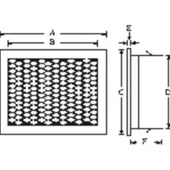 Online sokkelrist, 150x100 mm, aluminium Ventilationsriste|Duka